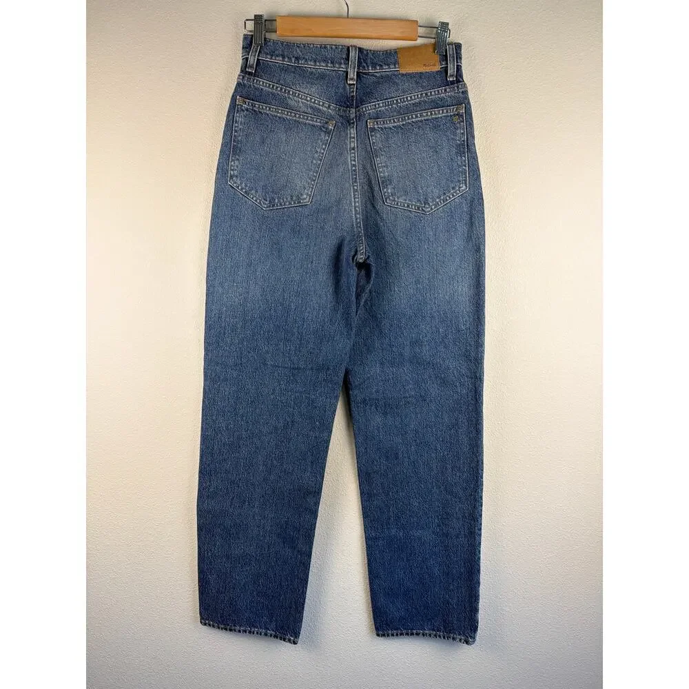 Madewell Baggy Tapered Jeans in Fanwell Wash: Two-Tone Edition Size 26 NWT